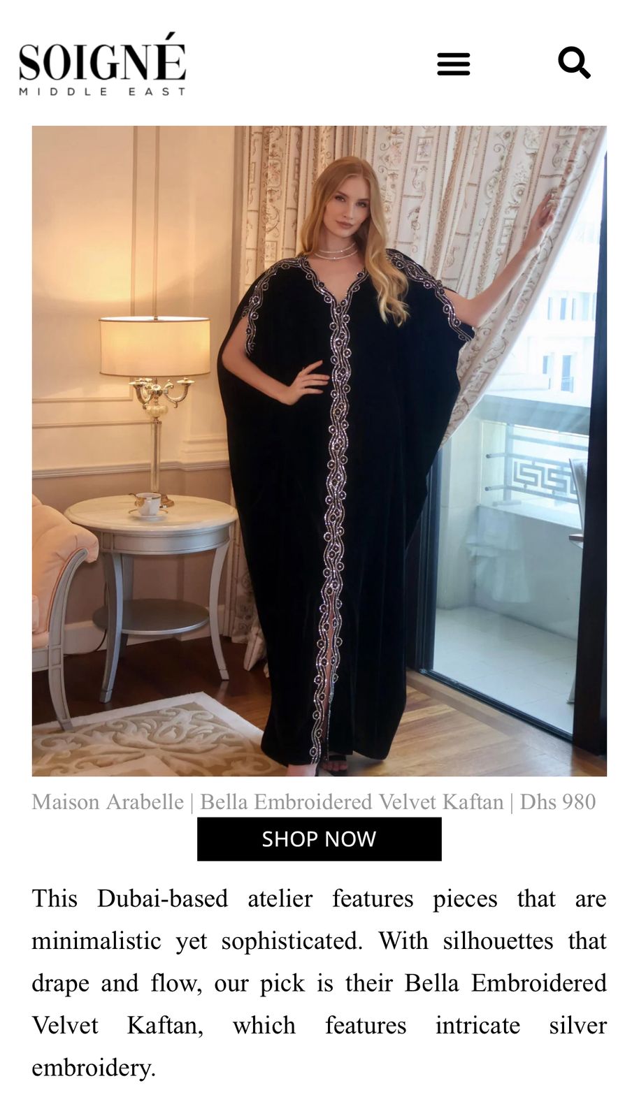 Maison Arabelle Featured in Soigné Middle East