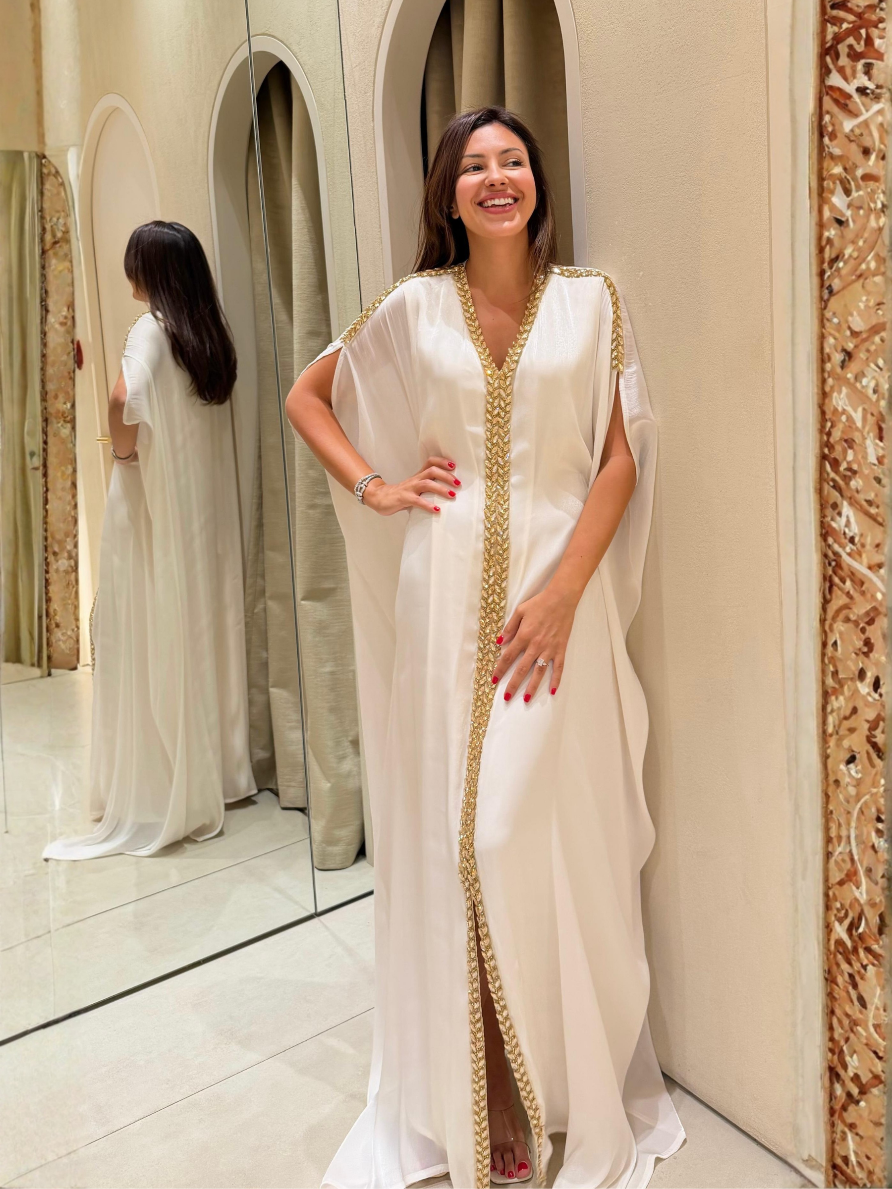 AMAYA GOLD EMBROIDERED KAFTAN