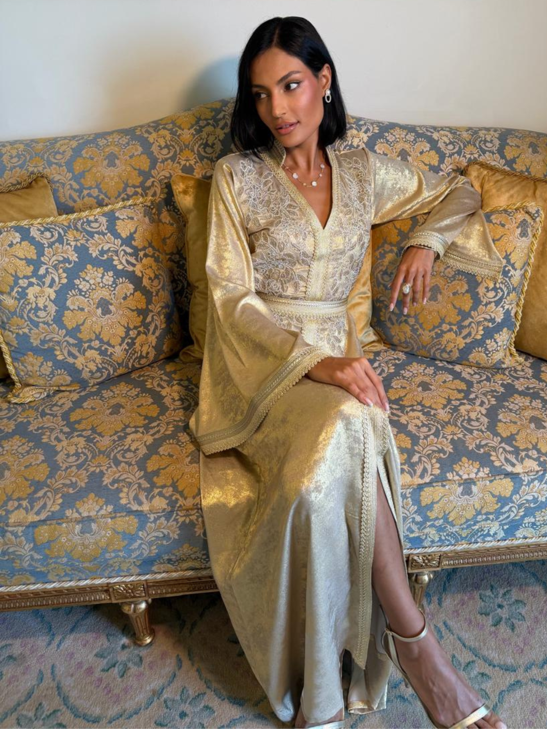 RISHA GOLD EMBROIDERED KAFTAN