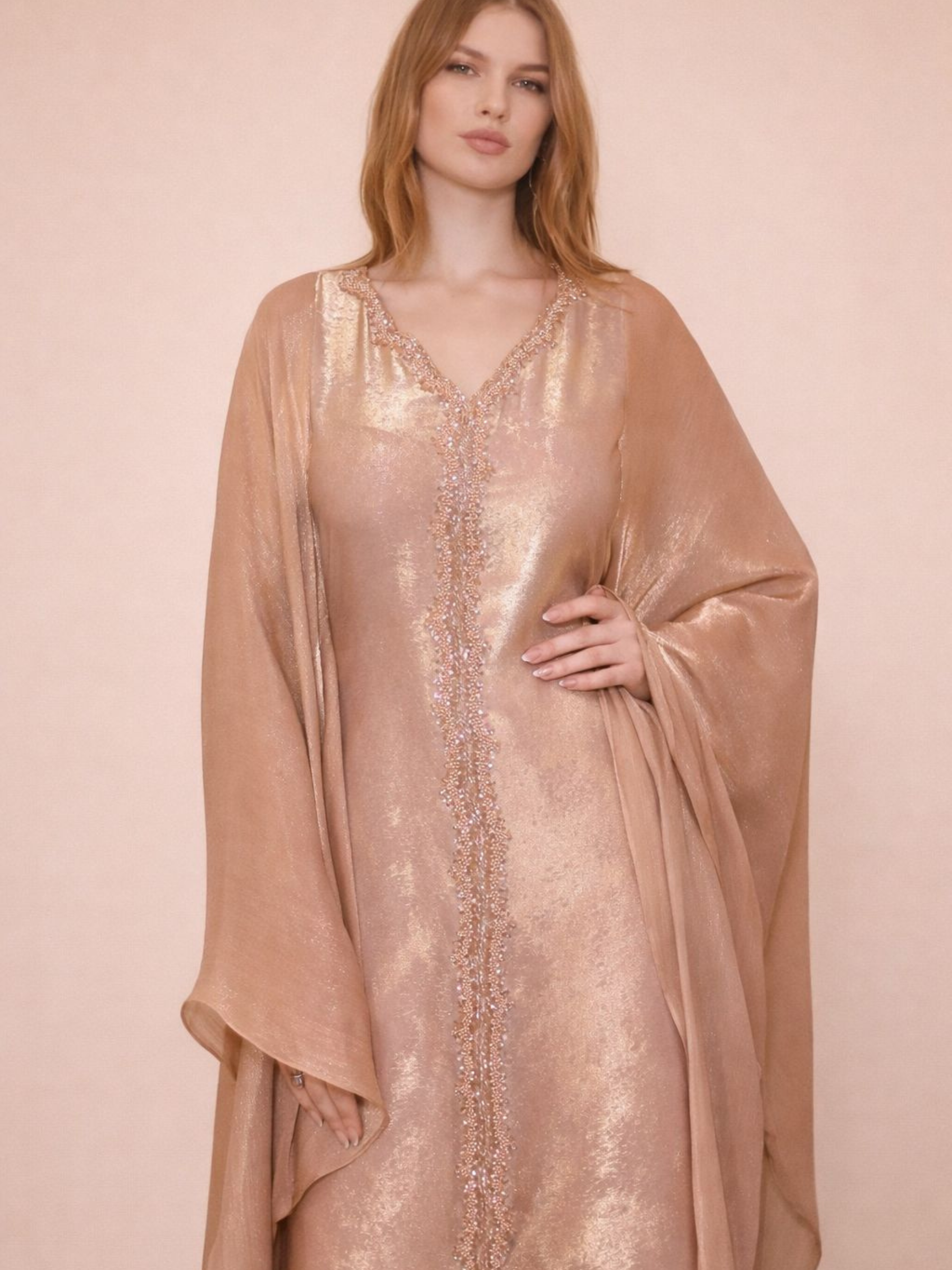 SHAMSA ROSE GOLD KAFTAN
