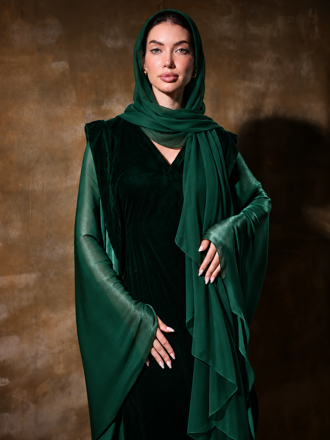 SHAWL DARK GREEN