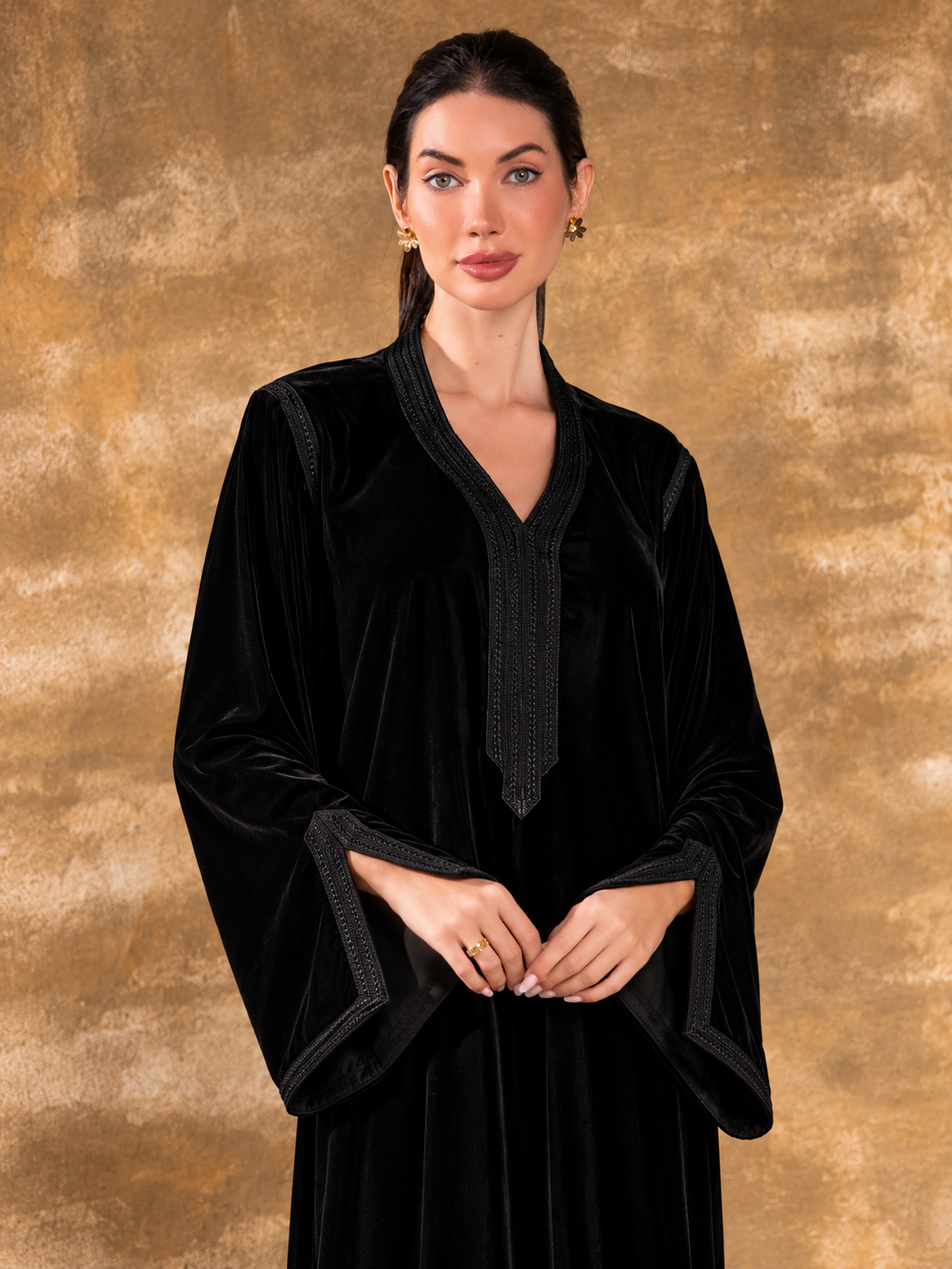 SANAA VELVET BLACK KAFTAN