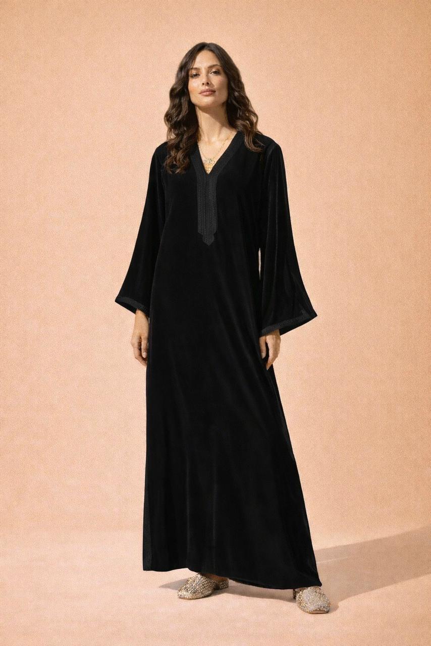 SANAA VELVET BLACK KAFTAN