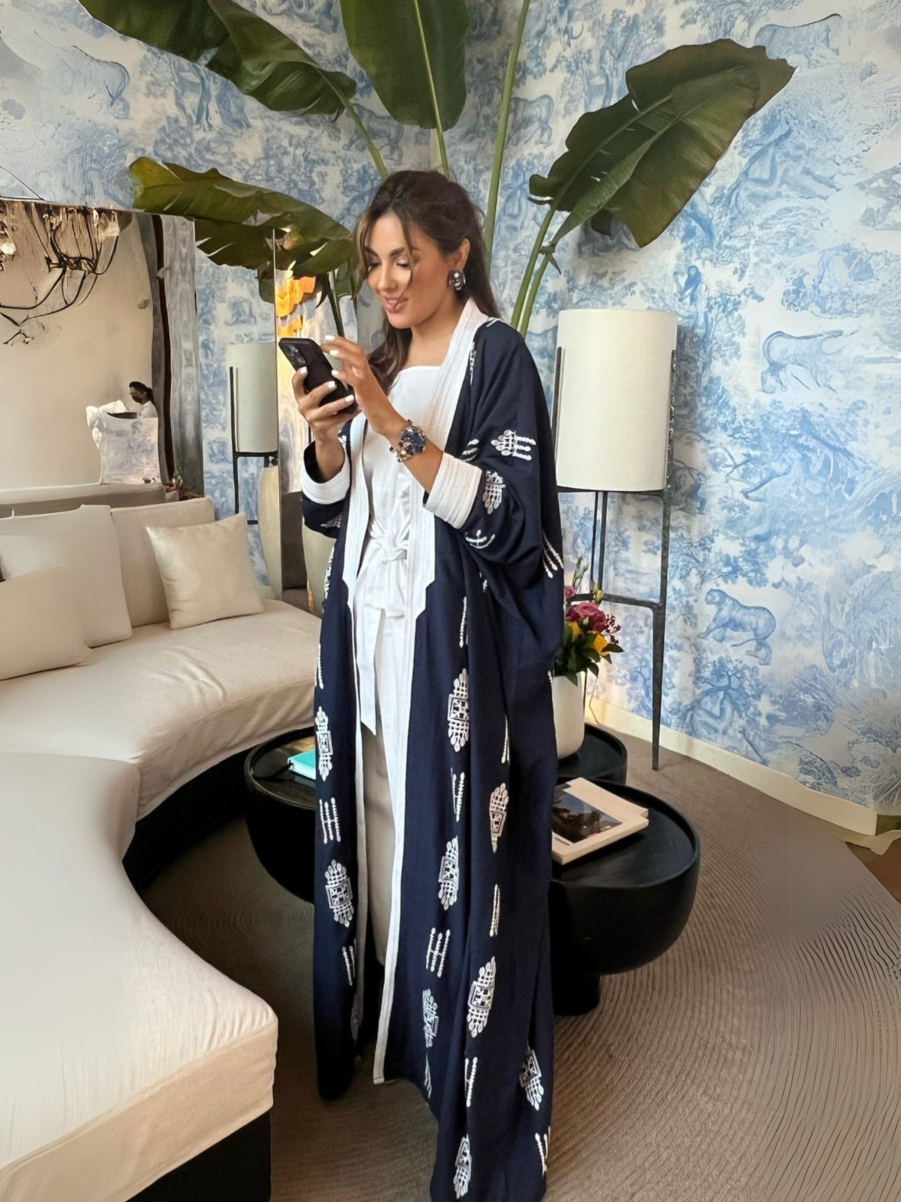 BADER LINEN NAVY BLUE