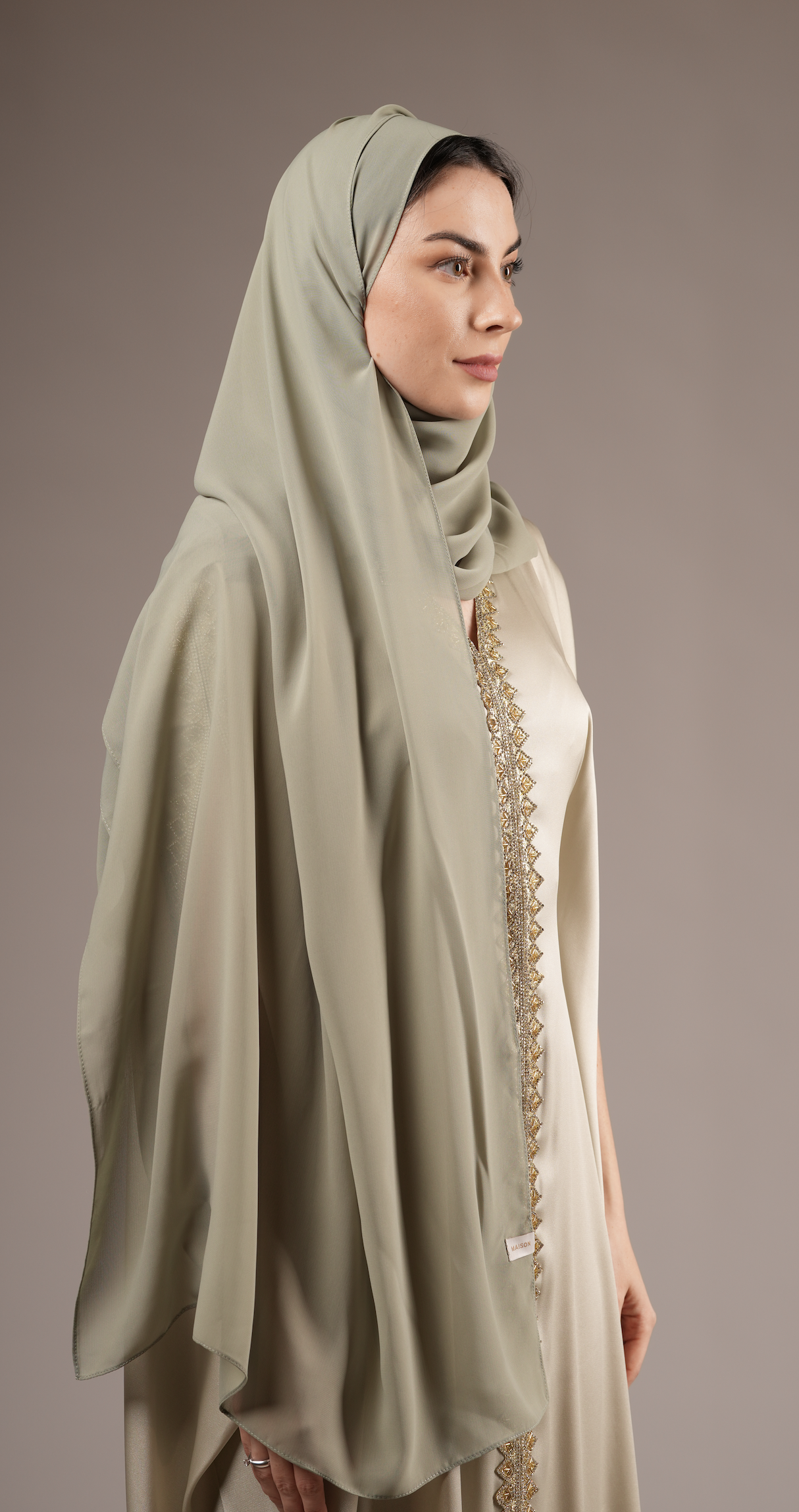 SHAWL OLIVE GREEN