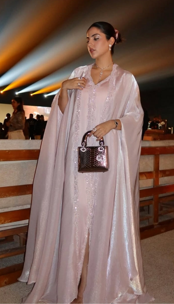 Dounia Bomba Shines in our Mira Embroidered Abaya
