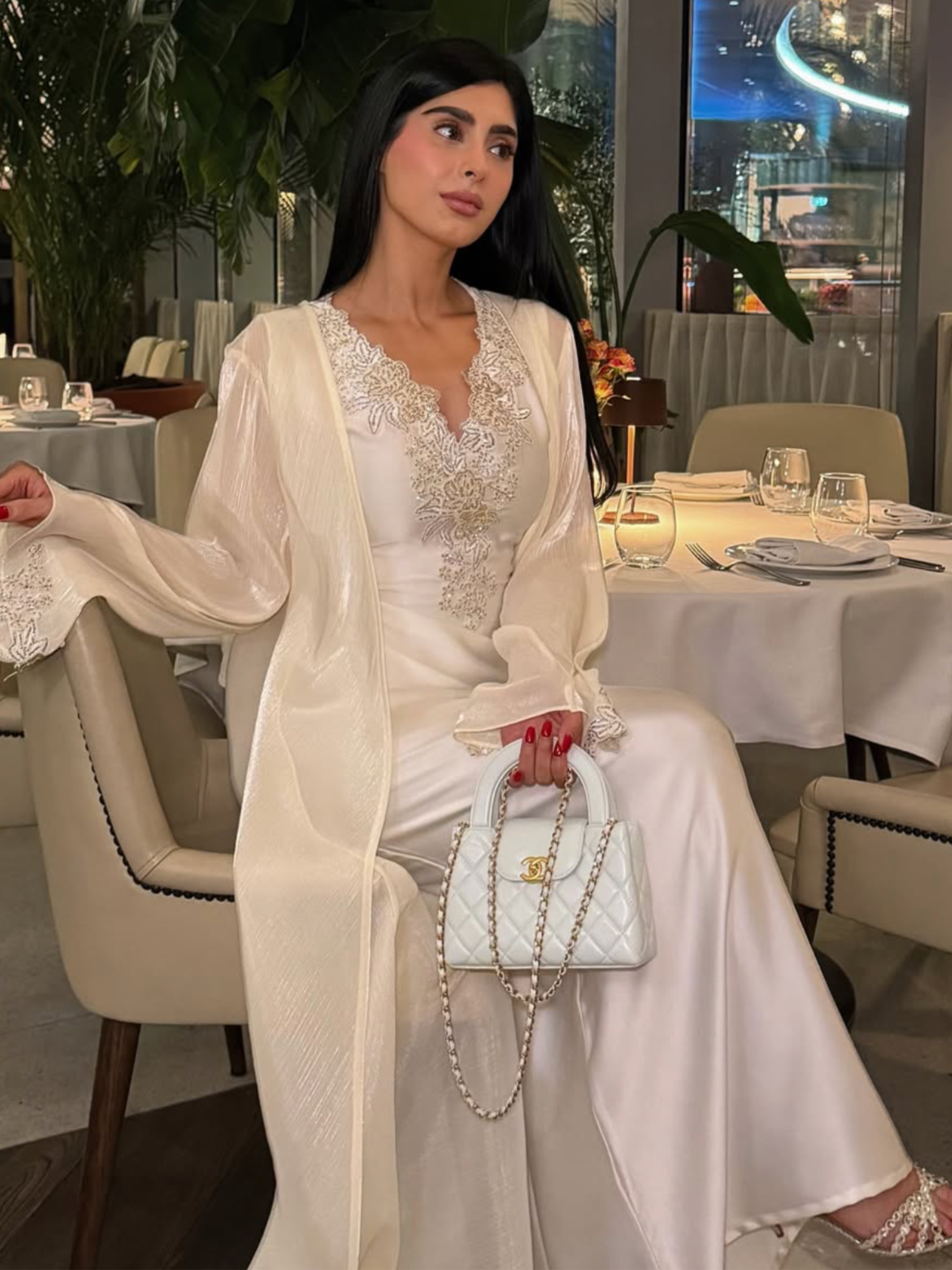 CHARLOTTE OFFWHITE ABAYA