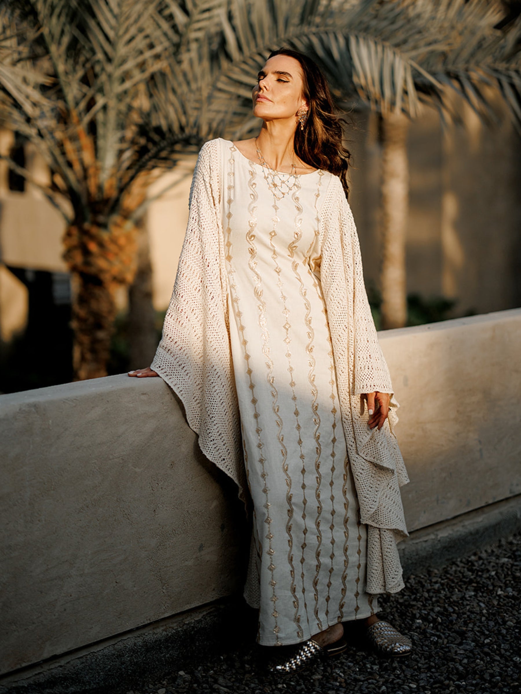 GHALA LINEN BEIGE KAFTAN