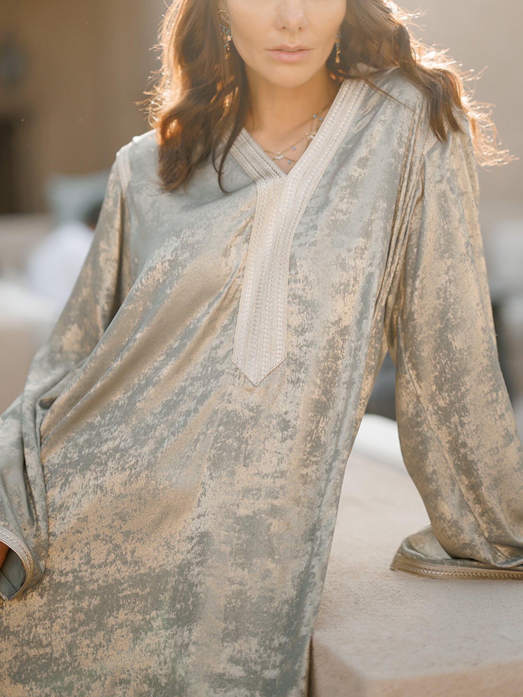 SOHA OLIVE GREEN KAFTAN