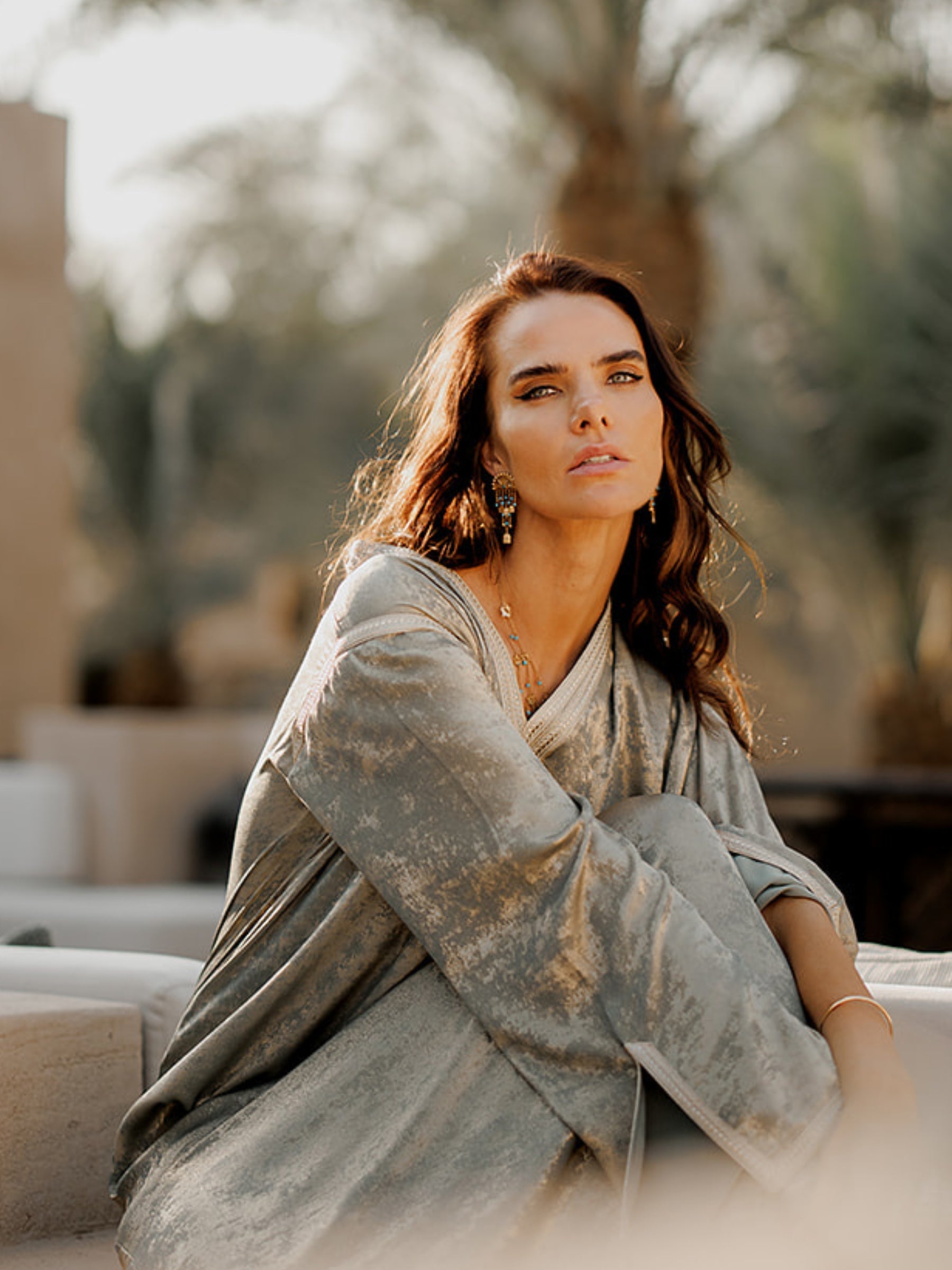 SOHA OLIVE GREEN KAFTAN