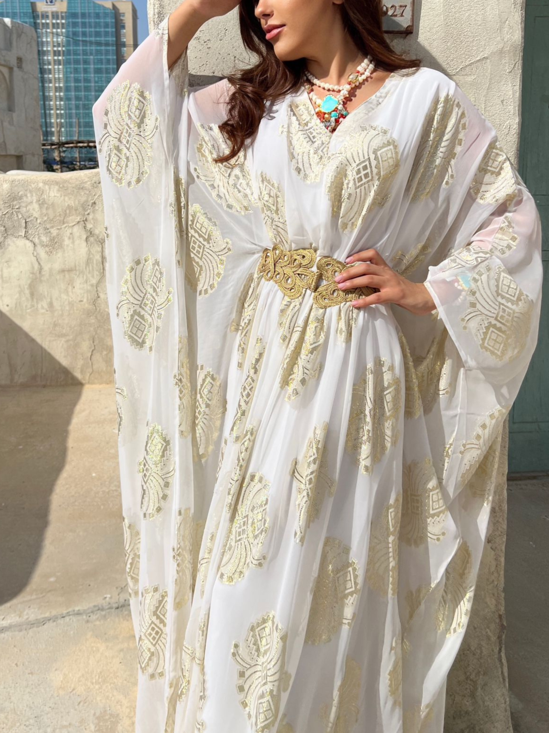 CELINE WHITE KAFTAN
