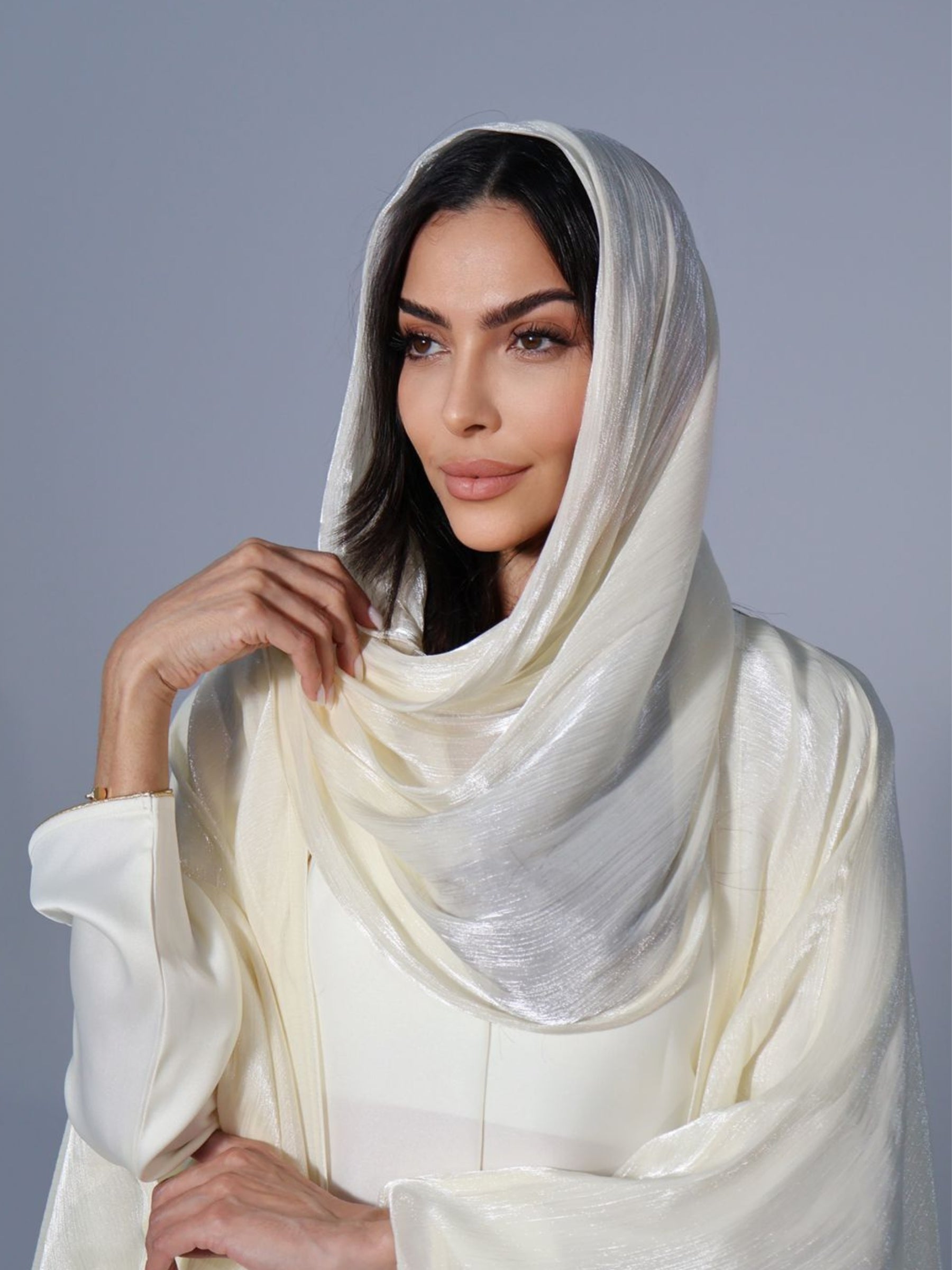 SHAWL ORGANZA CREAM