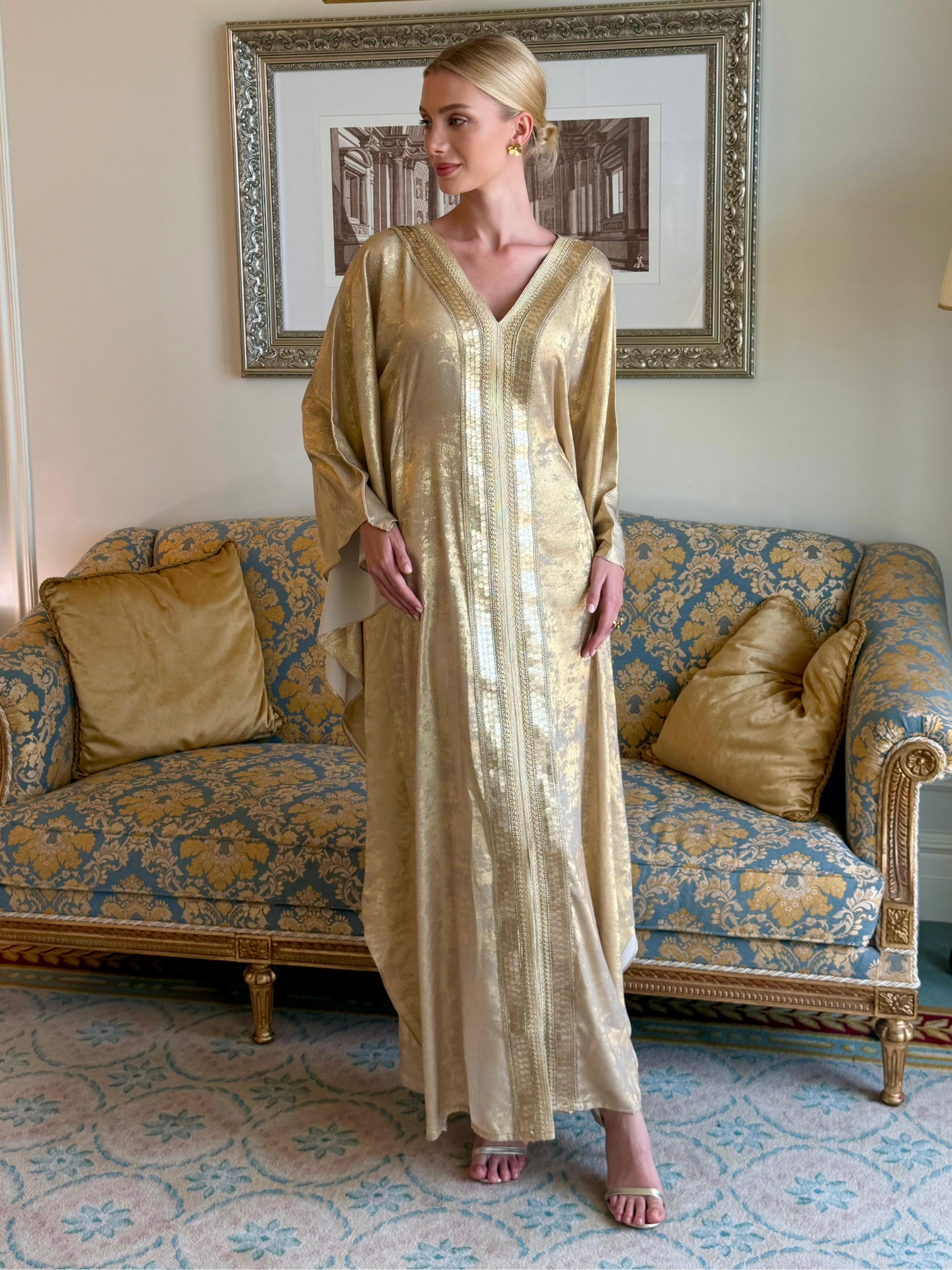 DUA GOLD EMBROIDERED KAFTAN