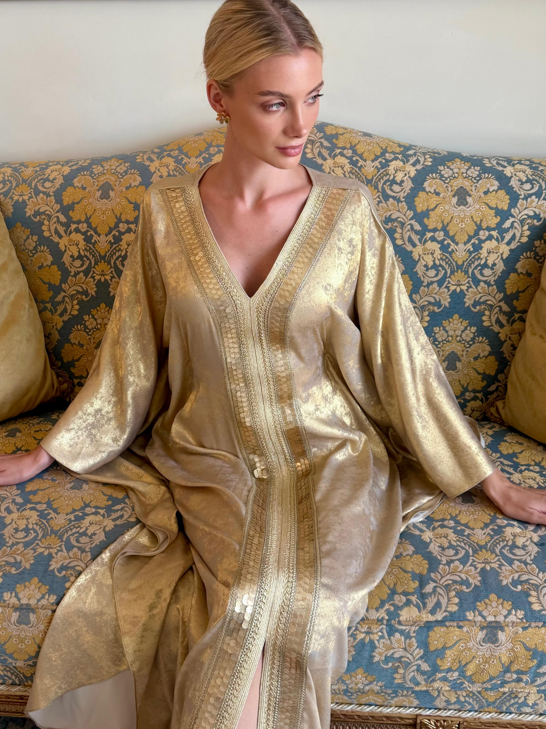 DUA GOLD EMBROIDERED KAFTAN