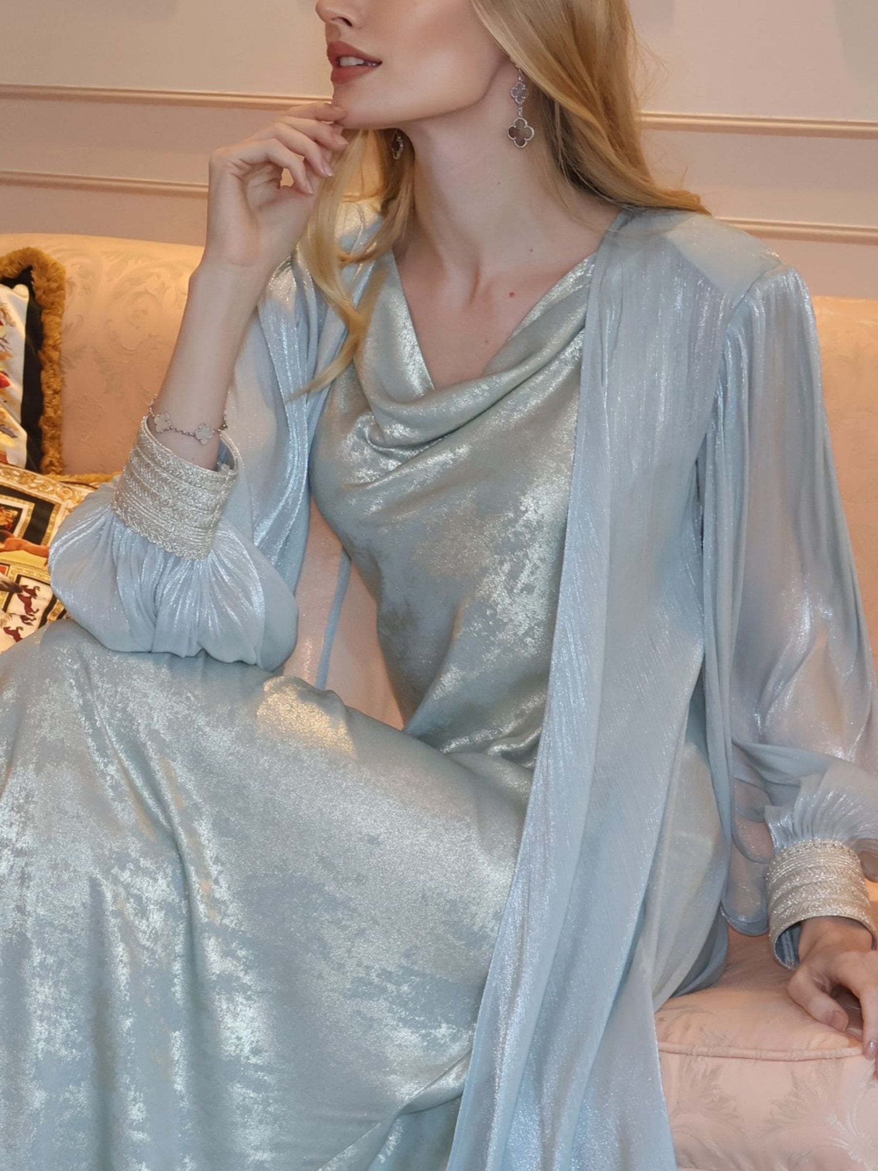 JULIA POWDER BLUE KAFTAN