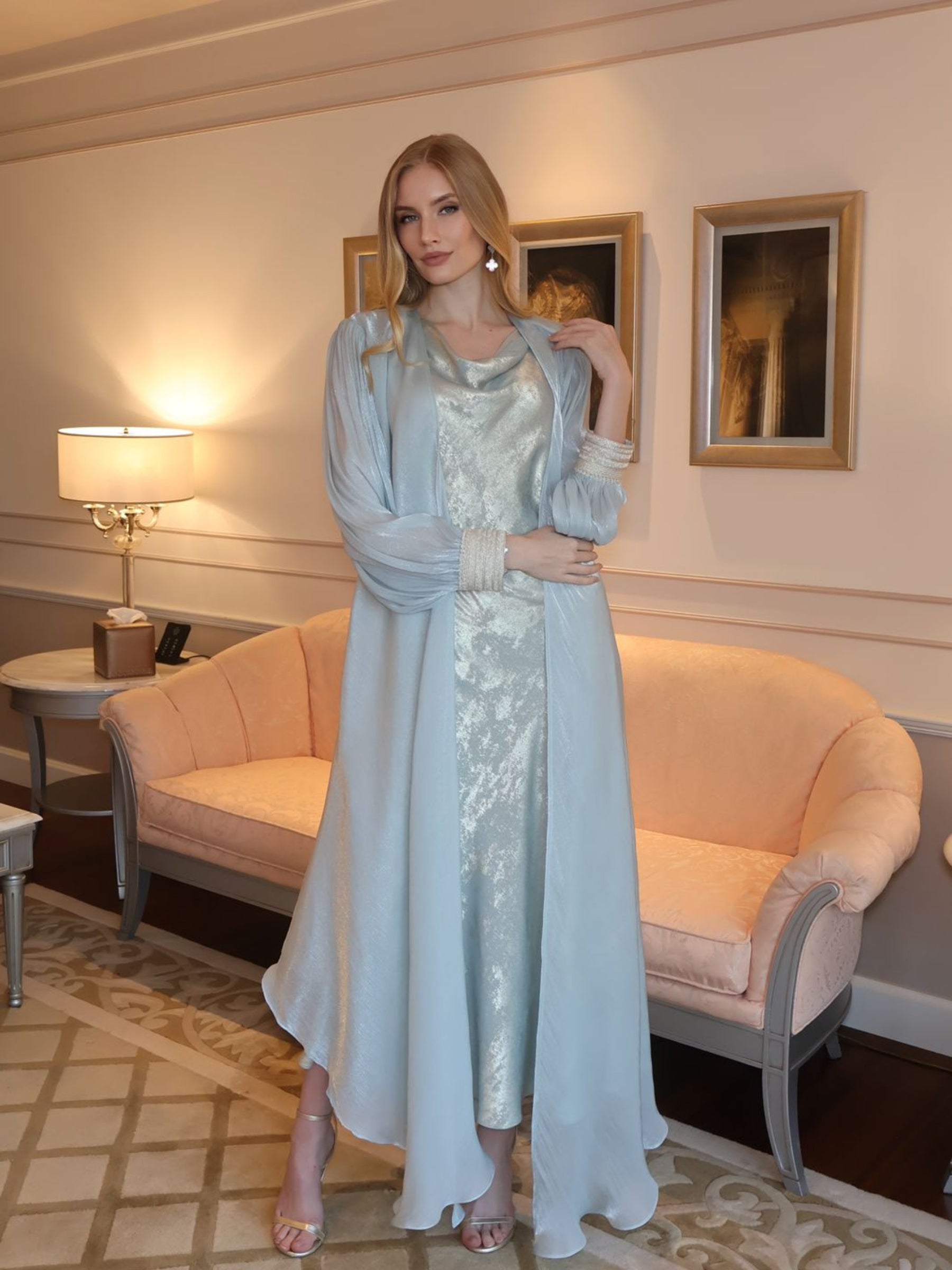 JULIA POWDER BLUE KAFTAN