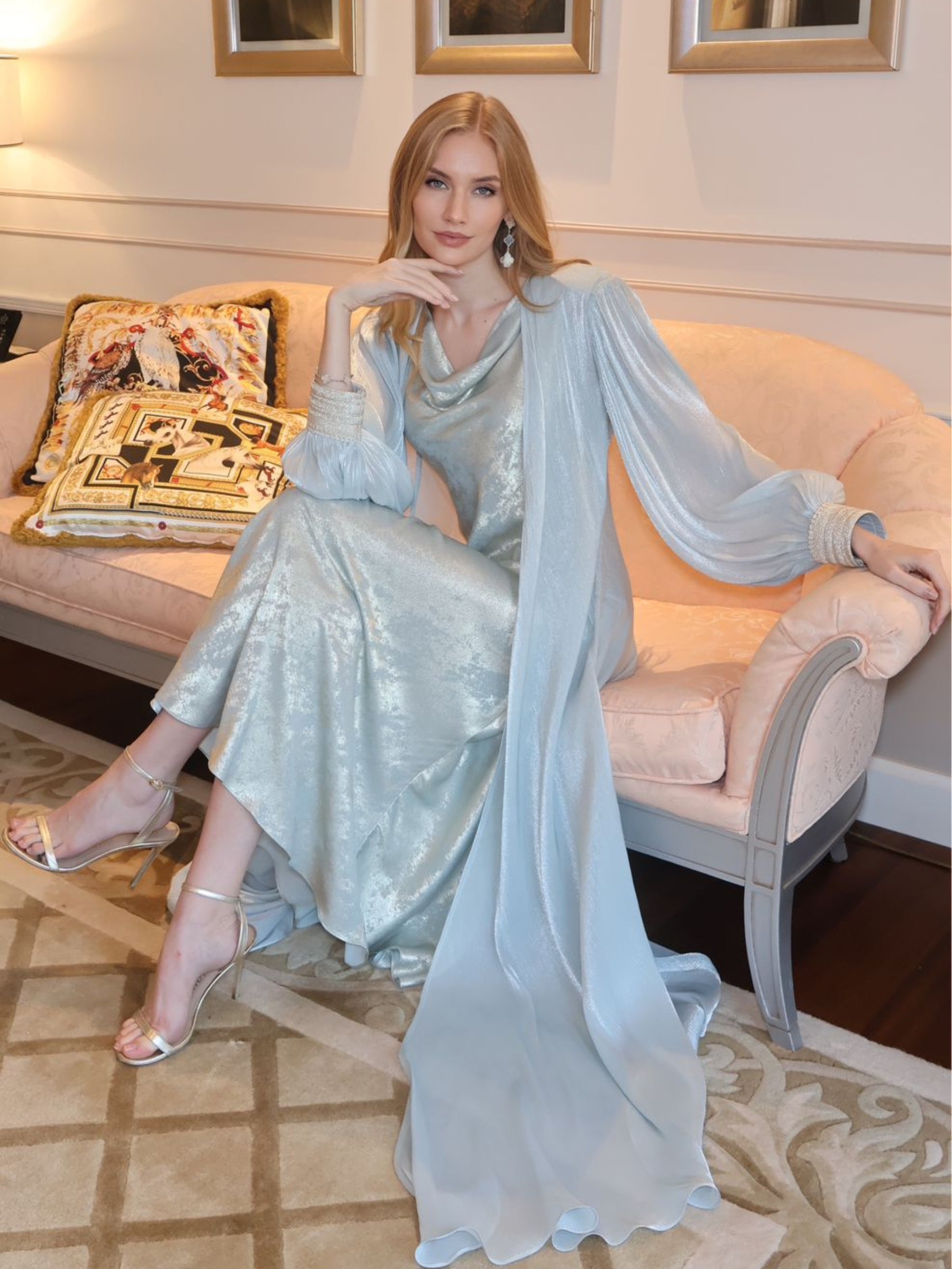 JULIA POWDER BLUE KAFTAN