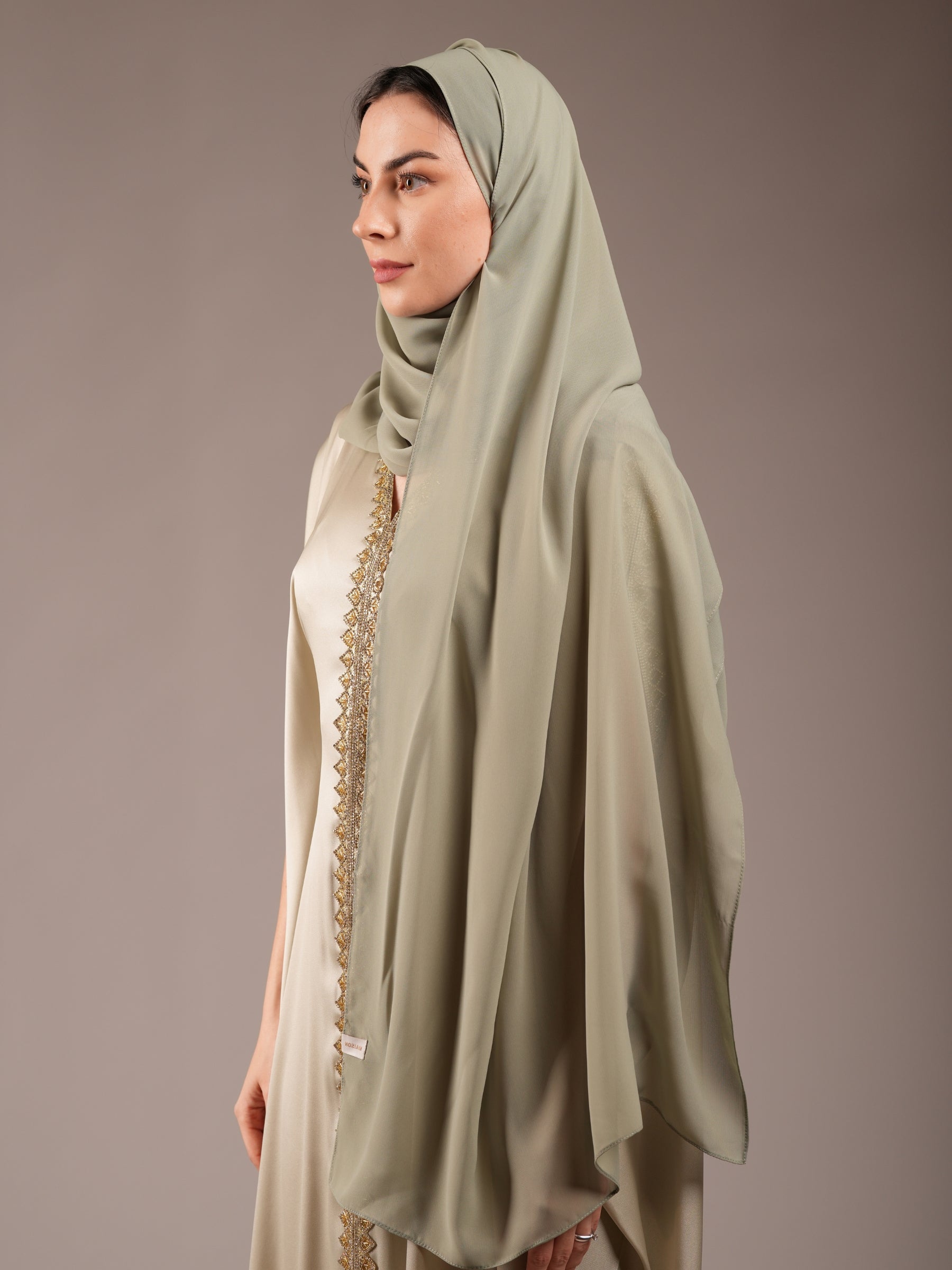 SHAWL OLIVE GREEN