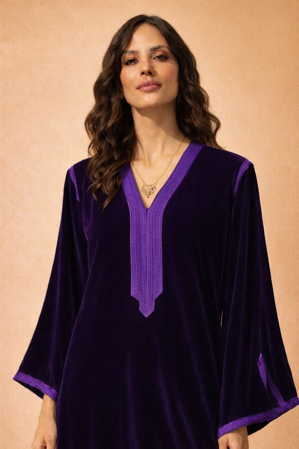 SANAA VELVET PURPLE KAFTAN
