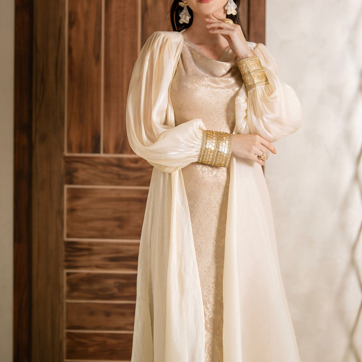 slim fit dress slacks JULIA ORGANZA ABAYA