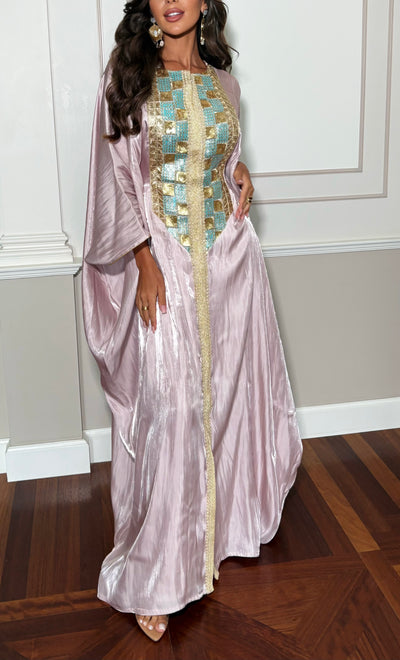 Pink Kaftan embroidery